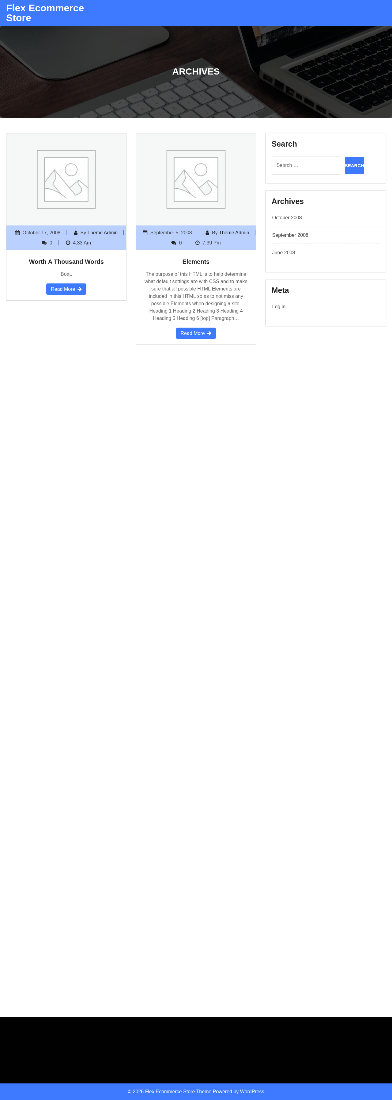Десктоп (ниже) — Flex Ecommerce Store