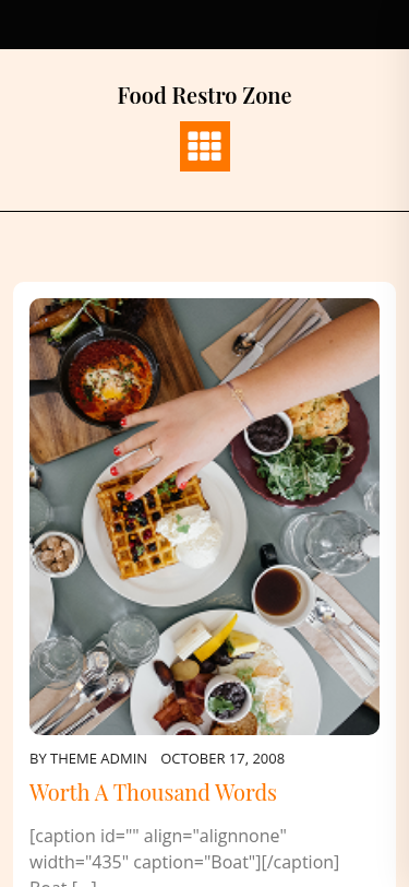 Мобильный вид — Food Restro Zone