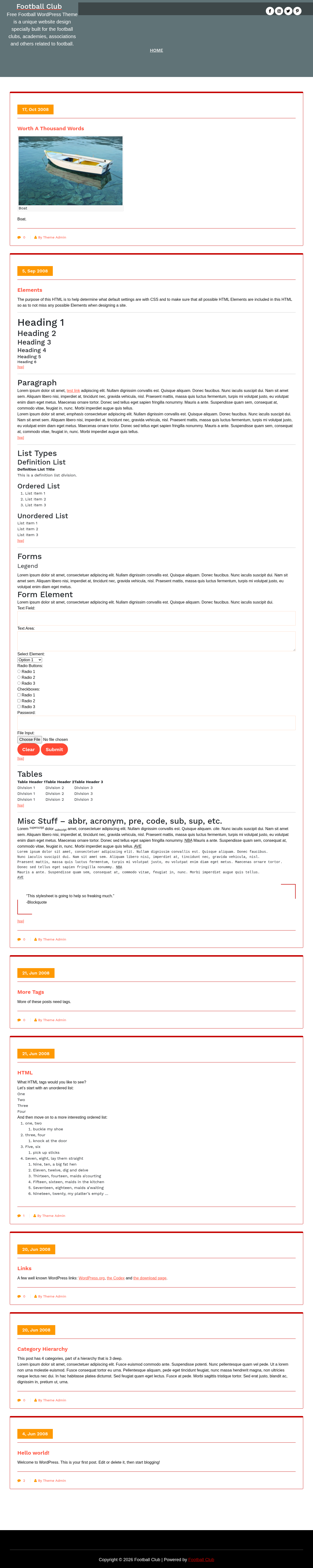 Десктоп (ниже) — Football Club