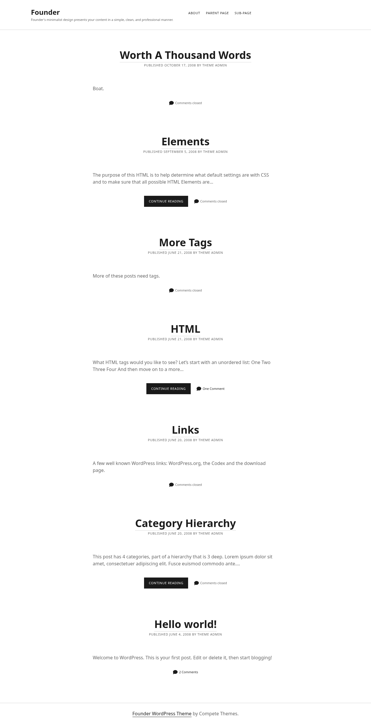 Десктоп (ниже) — Founder