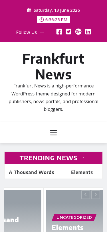 Мобильный вид — Frankfurt News
