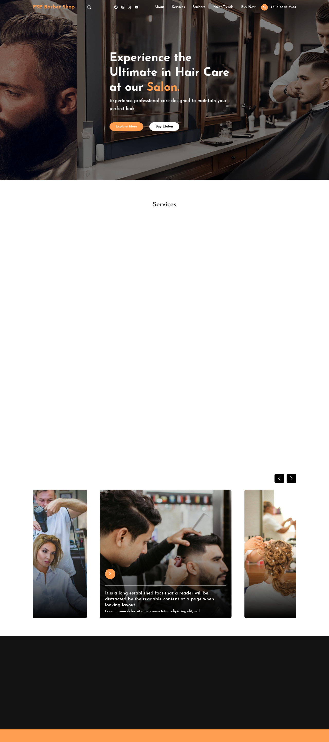 Десктоп (ниже) — FSE Barber Shop