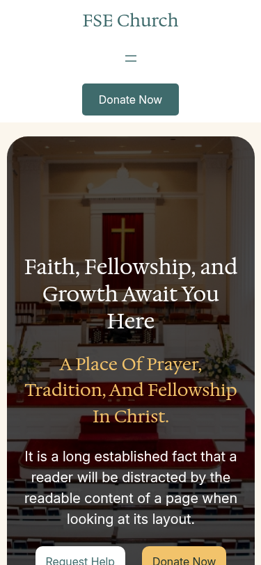Мобильный вид — FSE Church