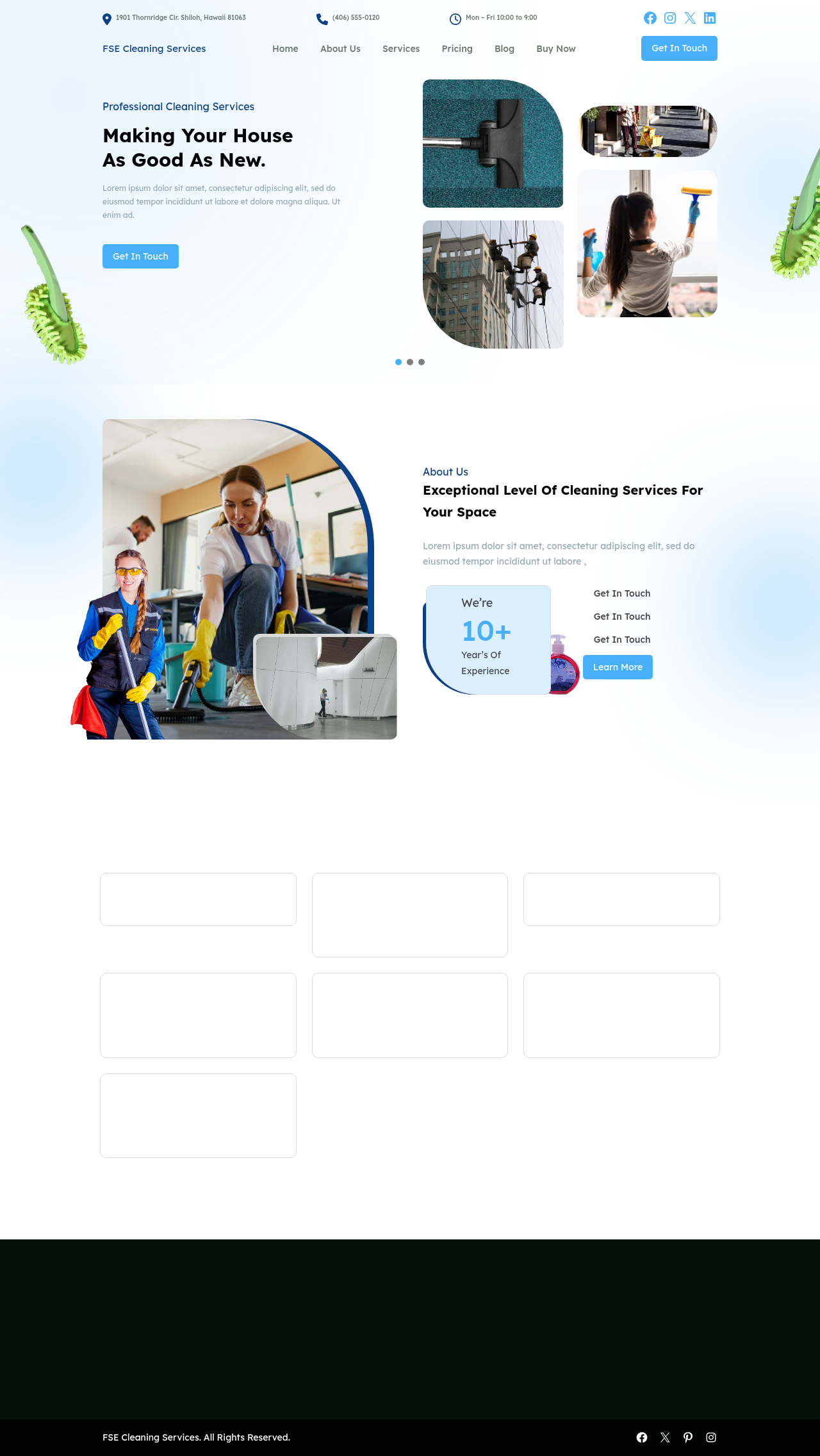 Десктоп (ниже) — FSE Cleaning Services