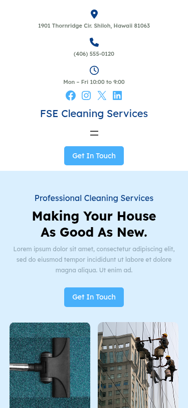 Мобильный вид — FSE Cleaning Services