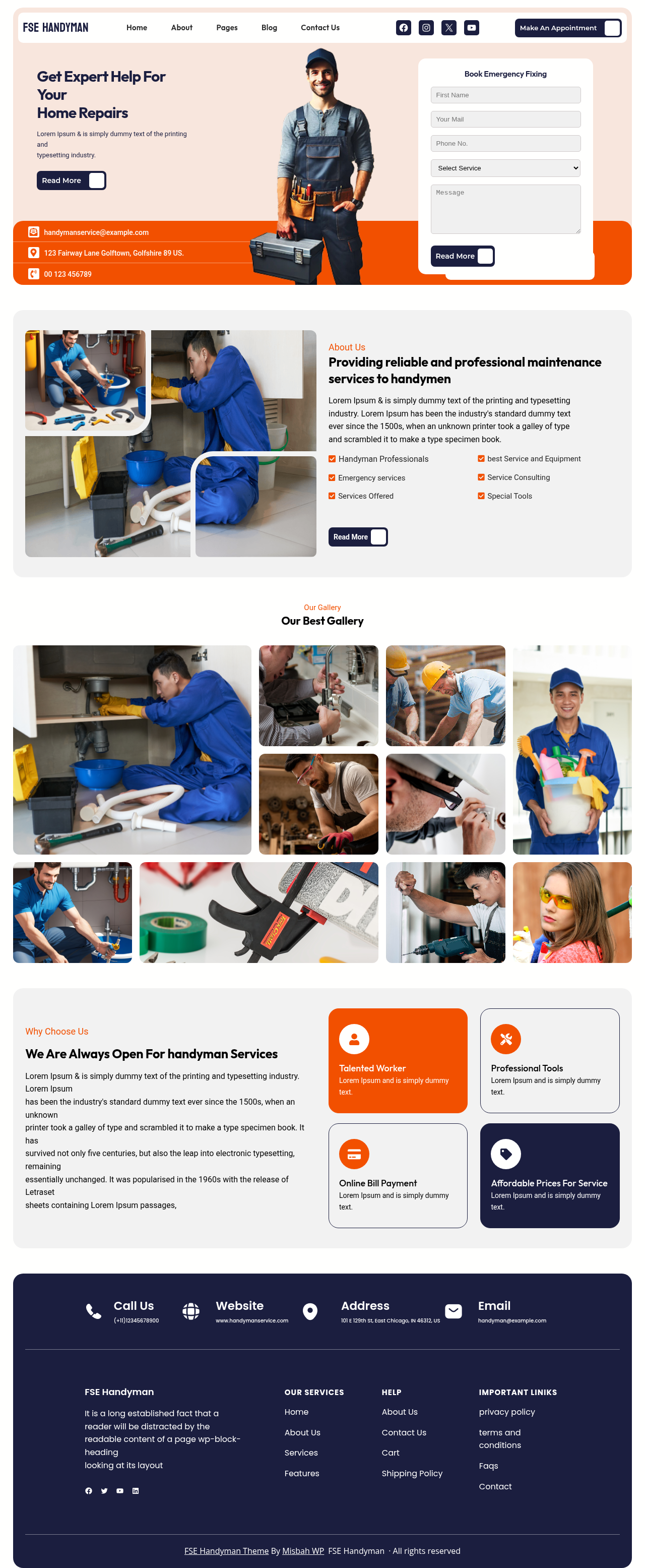 Десктоп (ниже) — FSE Handyman
