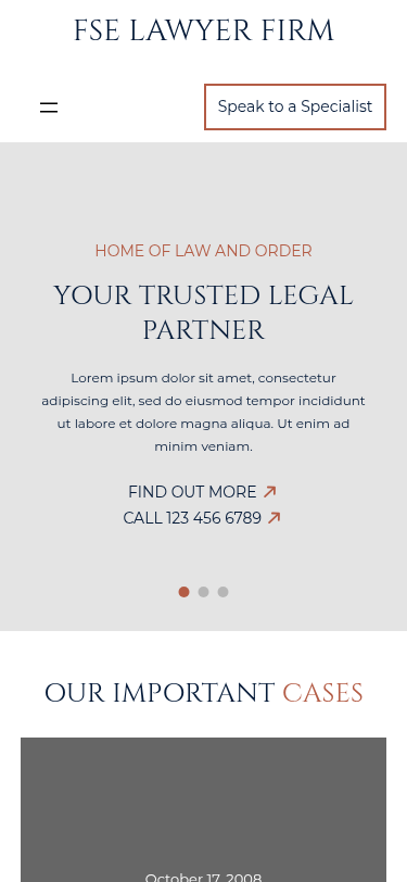 Мобильный вид — FSE Lawyer Firm