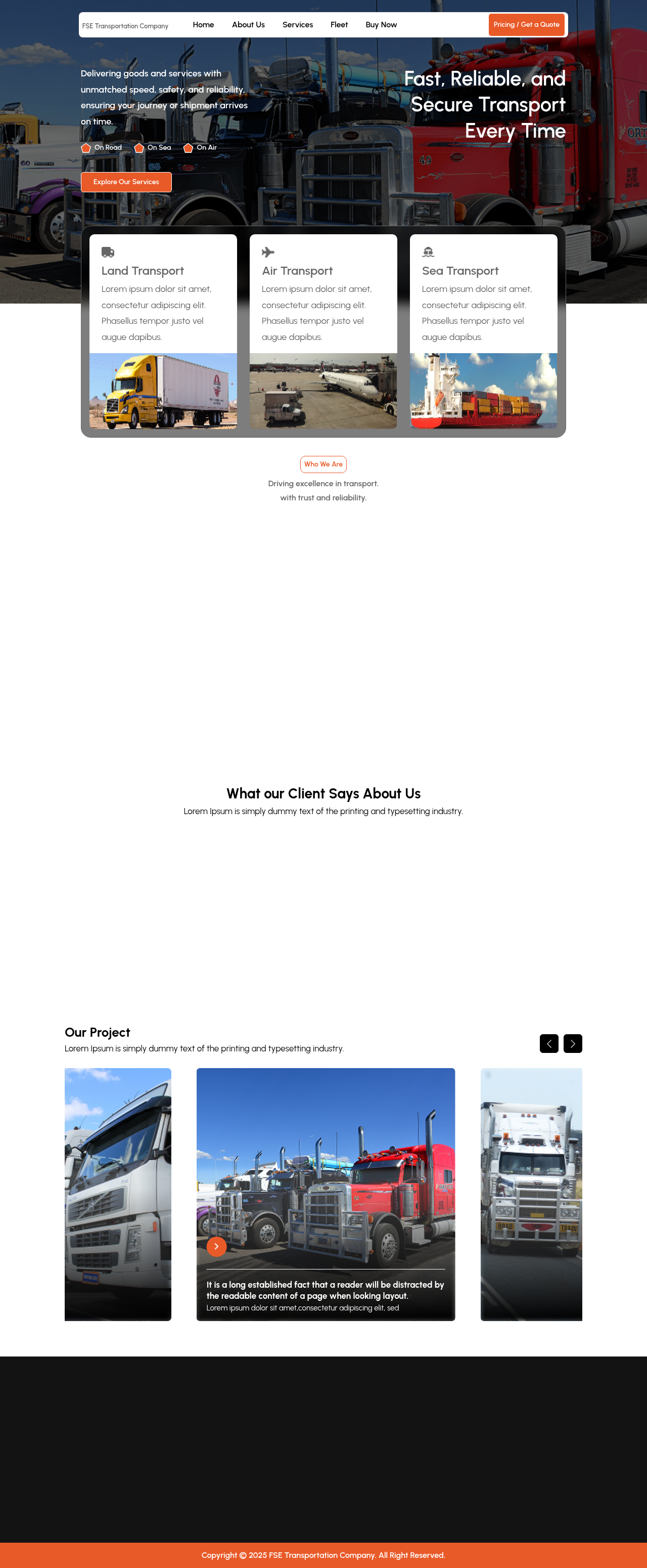 Десктоп (ниже) — FSE Transportation Company
