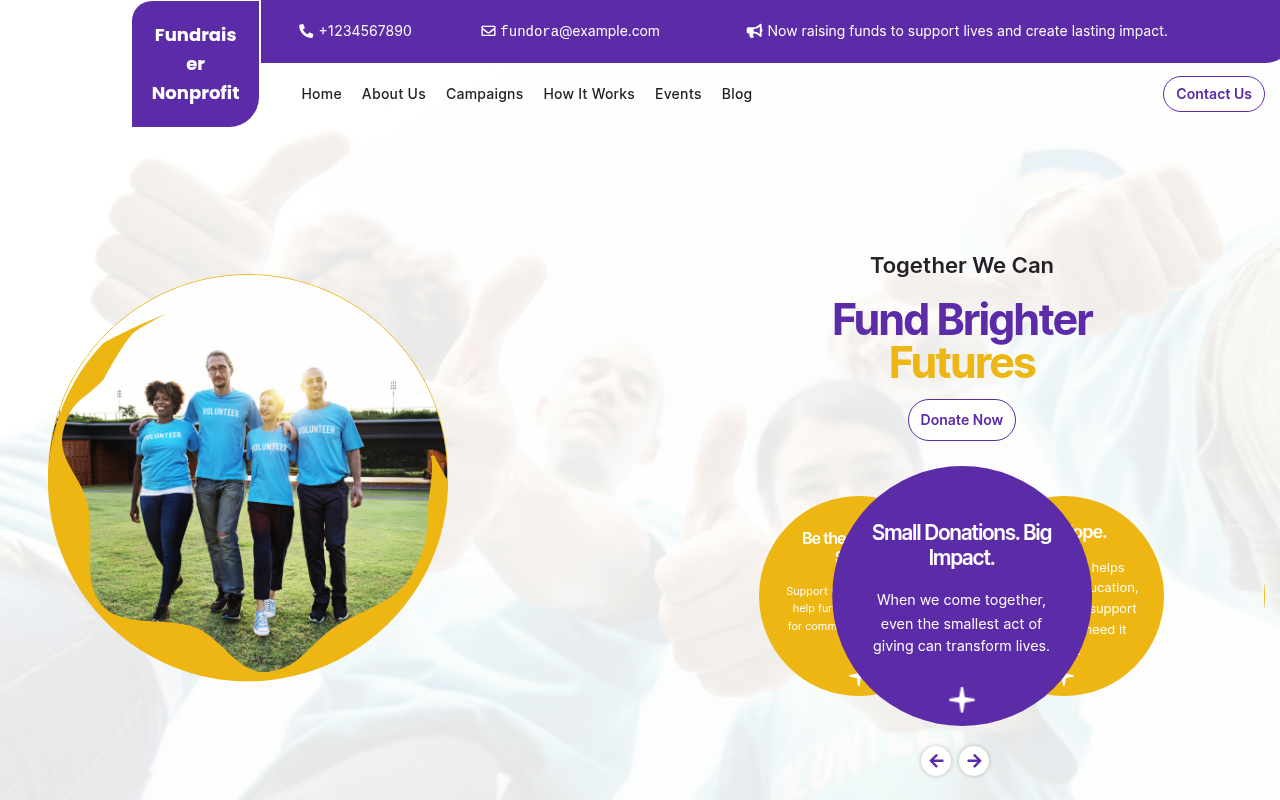Десктоп — Fundraiser Nonprofit