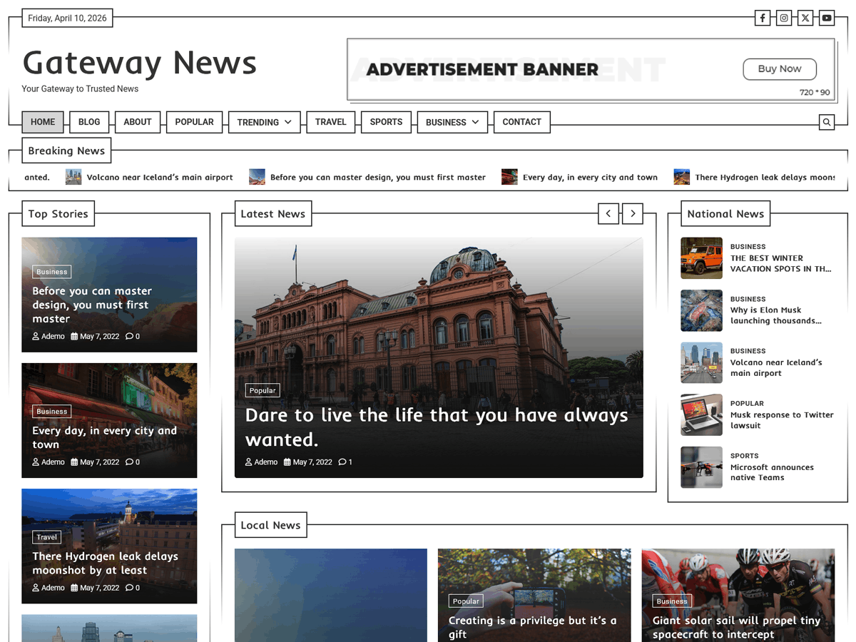 WordPress тема Gateway News