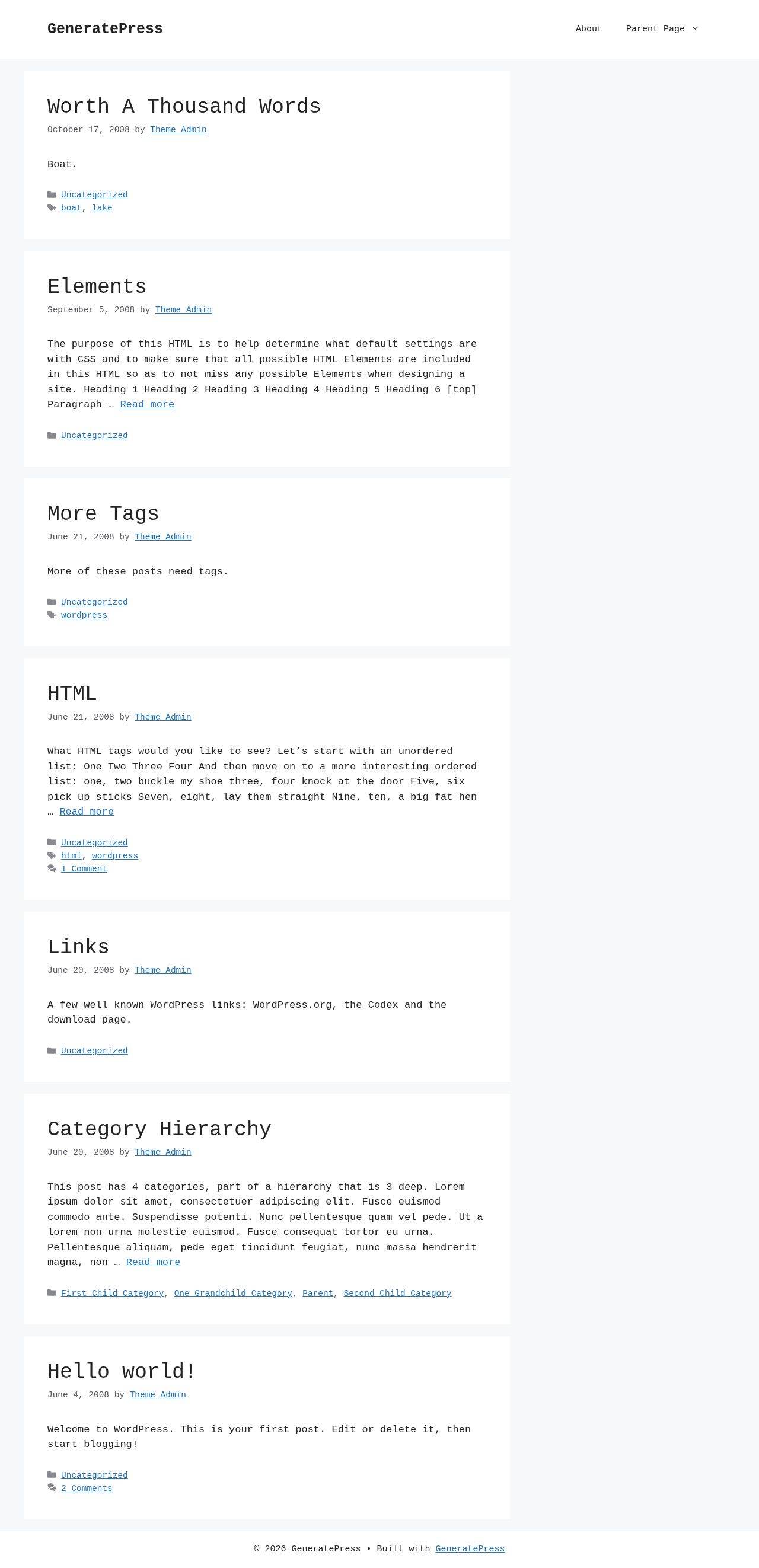 Десктоп (ниже) — GeneratePress