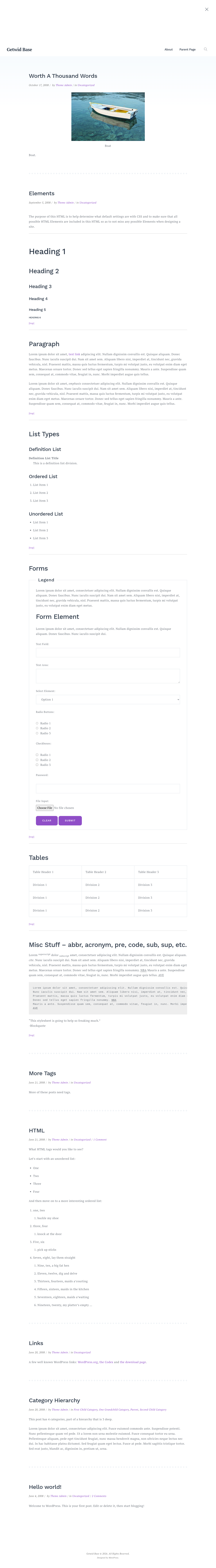 Десктоп (ниже) — Getwid Base