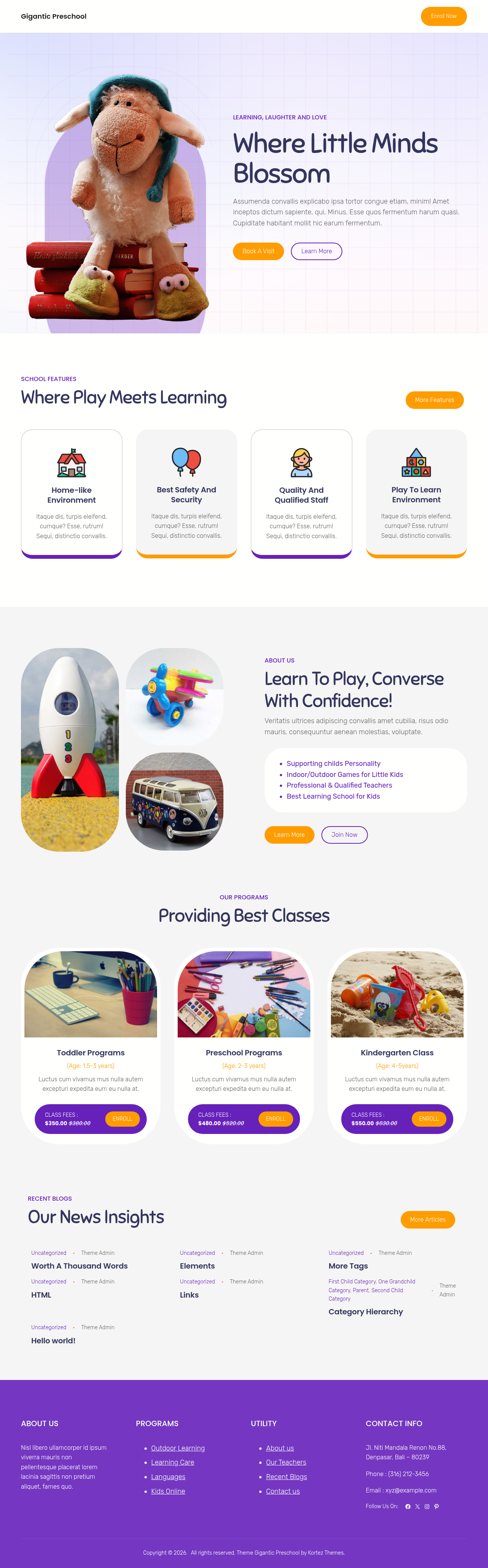Десктоп (ниже) — Gigantic Preschool