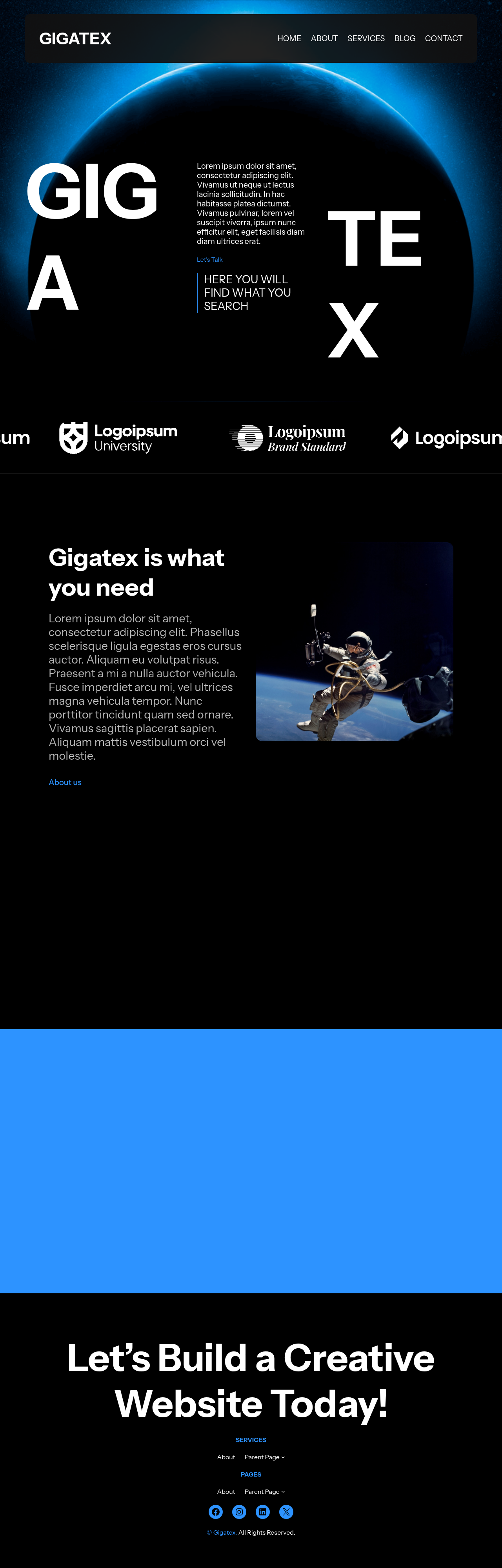 Десктоп (ниже) — Gigatex