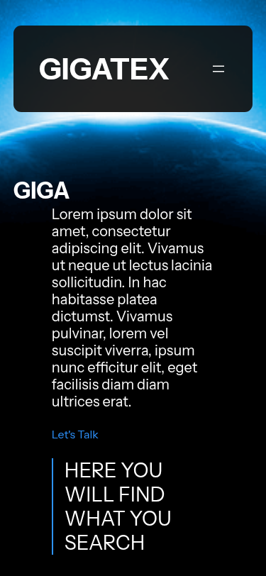 Мобильный вид — Gigatex