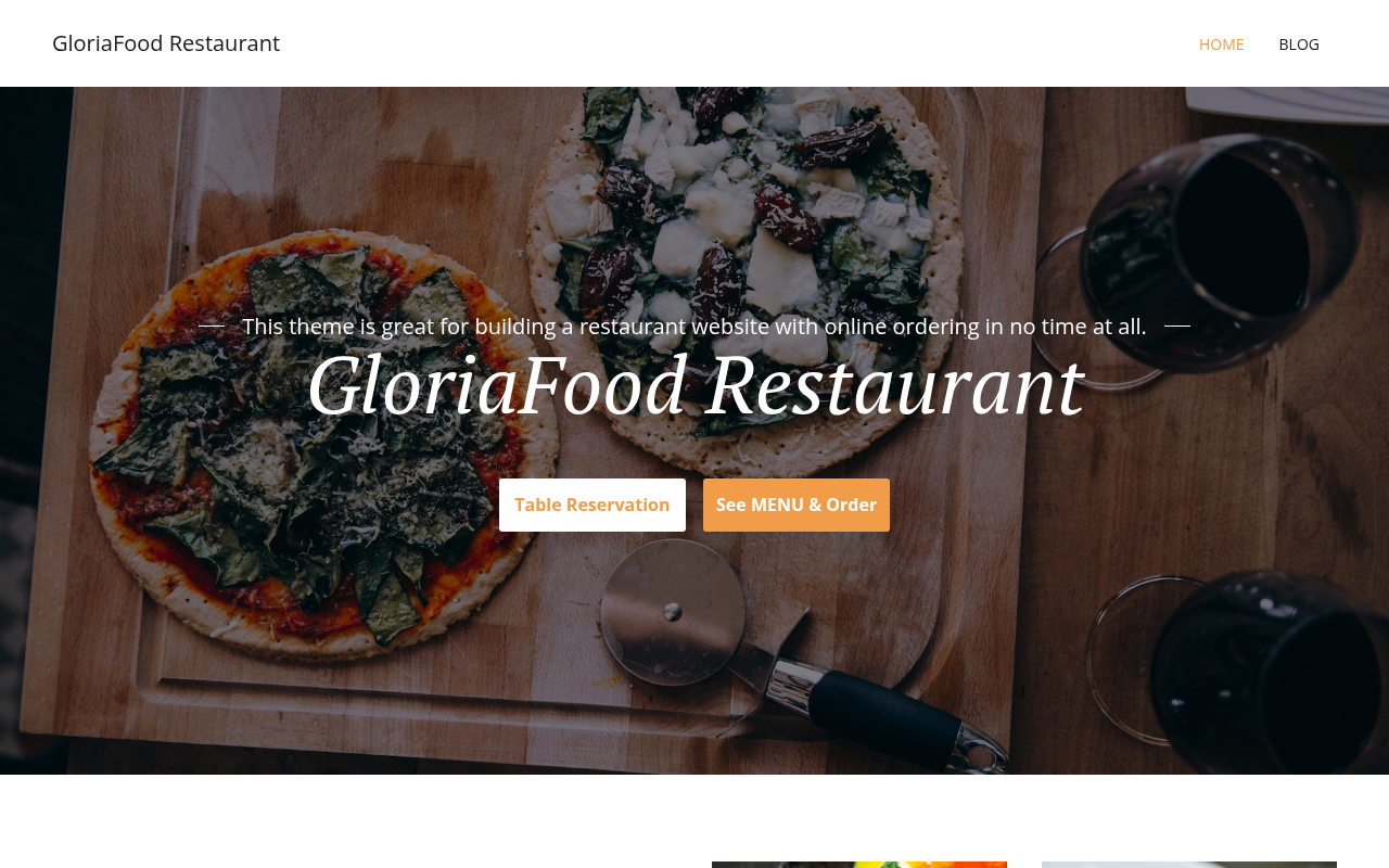 Десктоп — GloriaFood Restaurant
