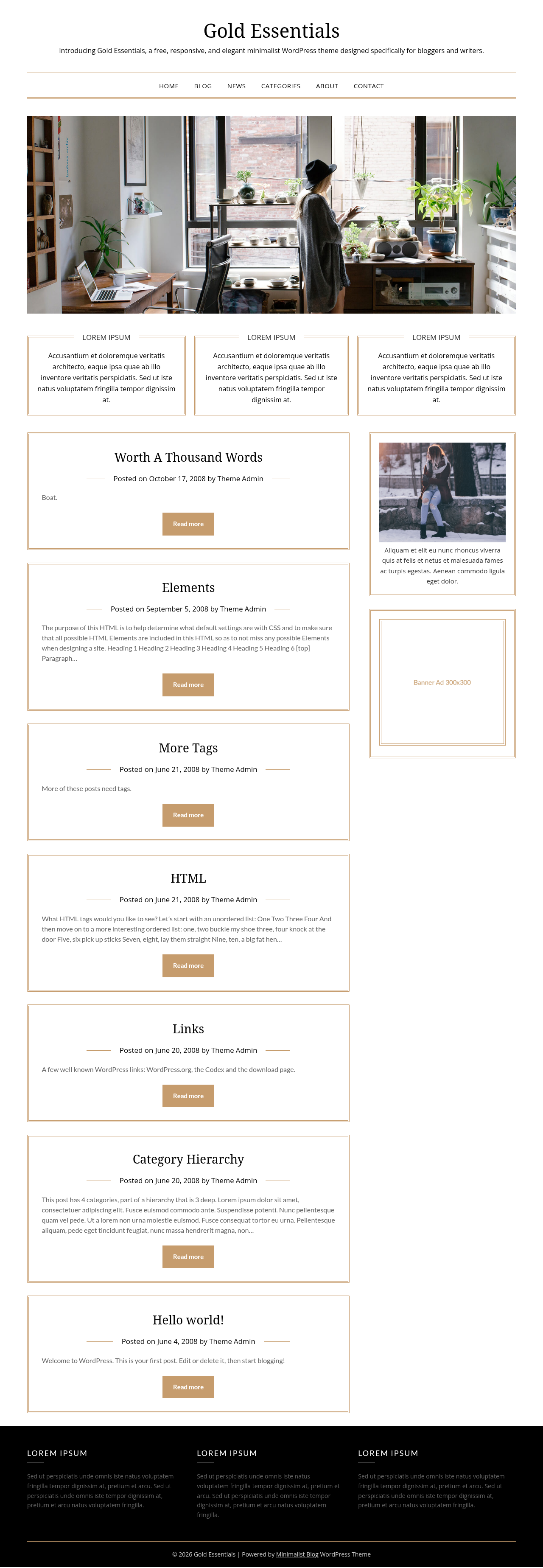 Десктоп (ниже) — Gold Essentials