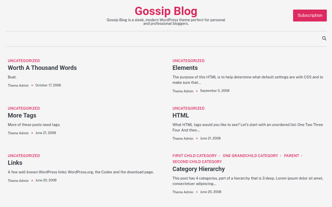 Десктоп — Gossip Blog