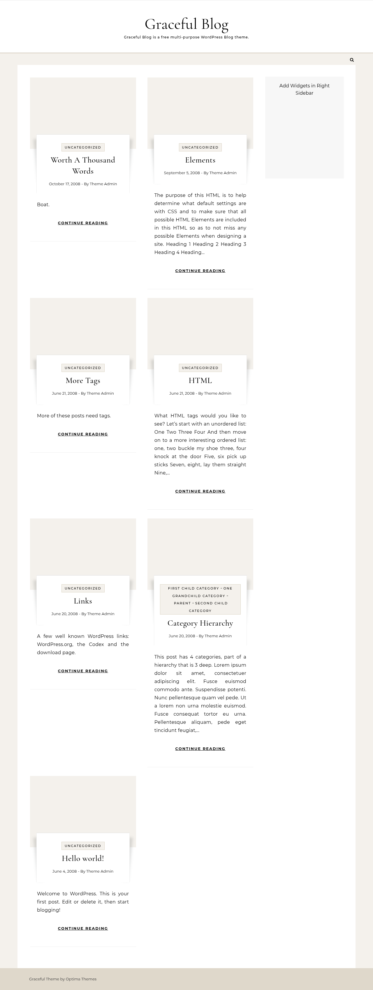 Десктоп (ниже) — Graceful Blog