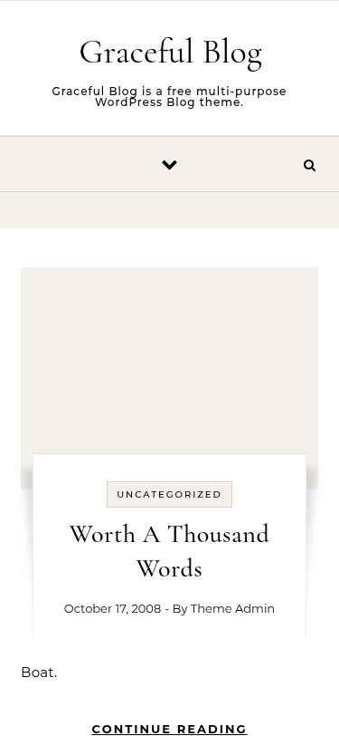 Мобильный вид — Graceful Blog
