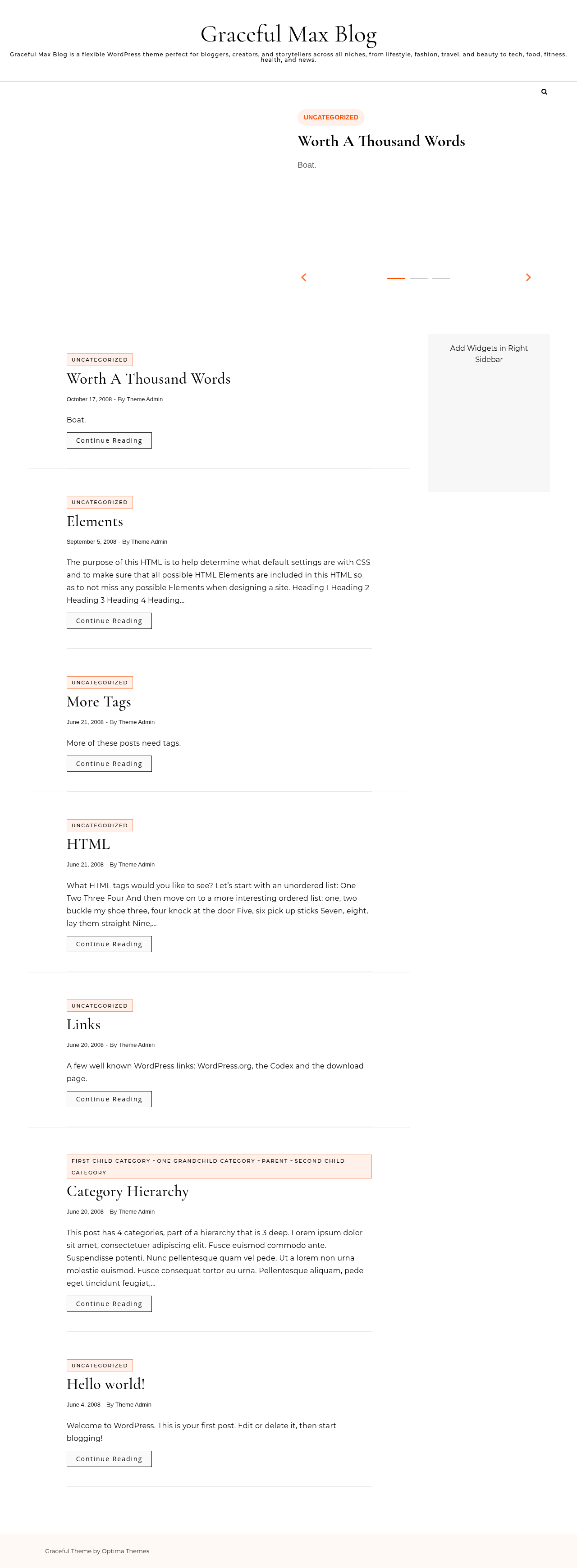 Десктоп (ниже) — Graceful Max Blog