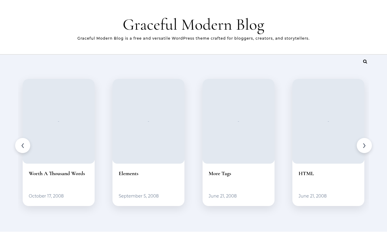 Десктоп — Graceful Modern Blog