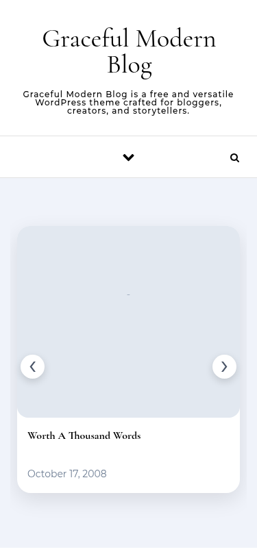 Мобильный вид — Graceful Modern Blog