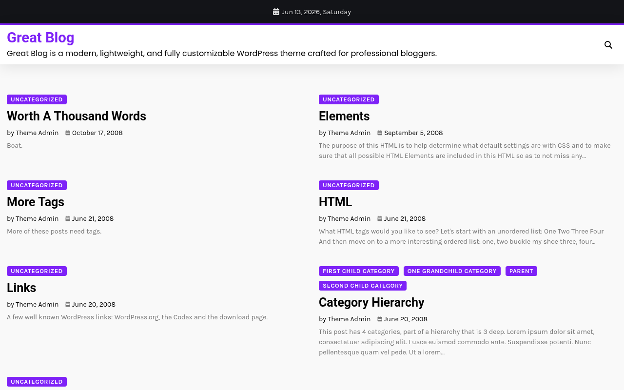 Десктоп — Great Blog