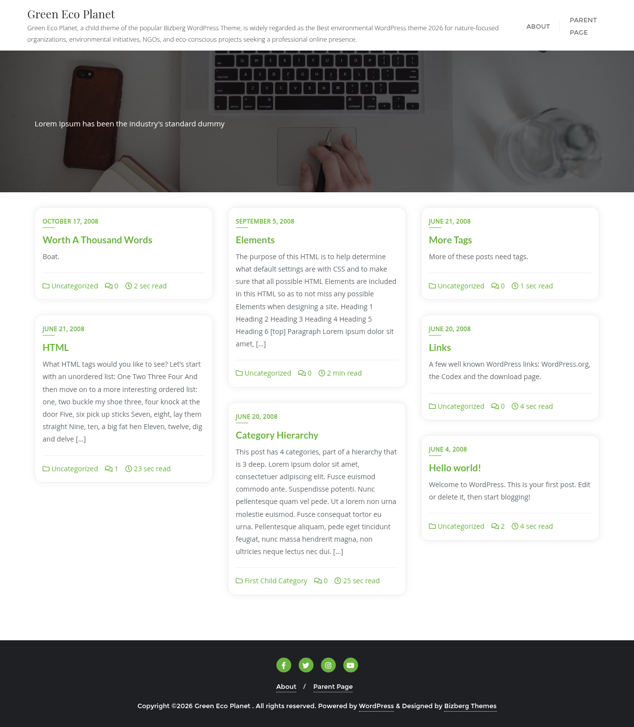 Десктоп (ниже) — Green Eco Planet