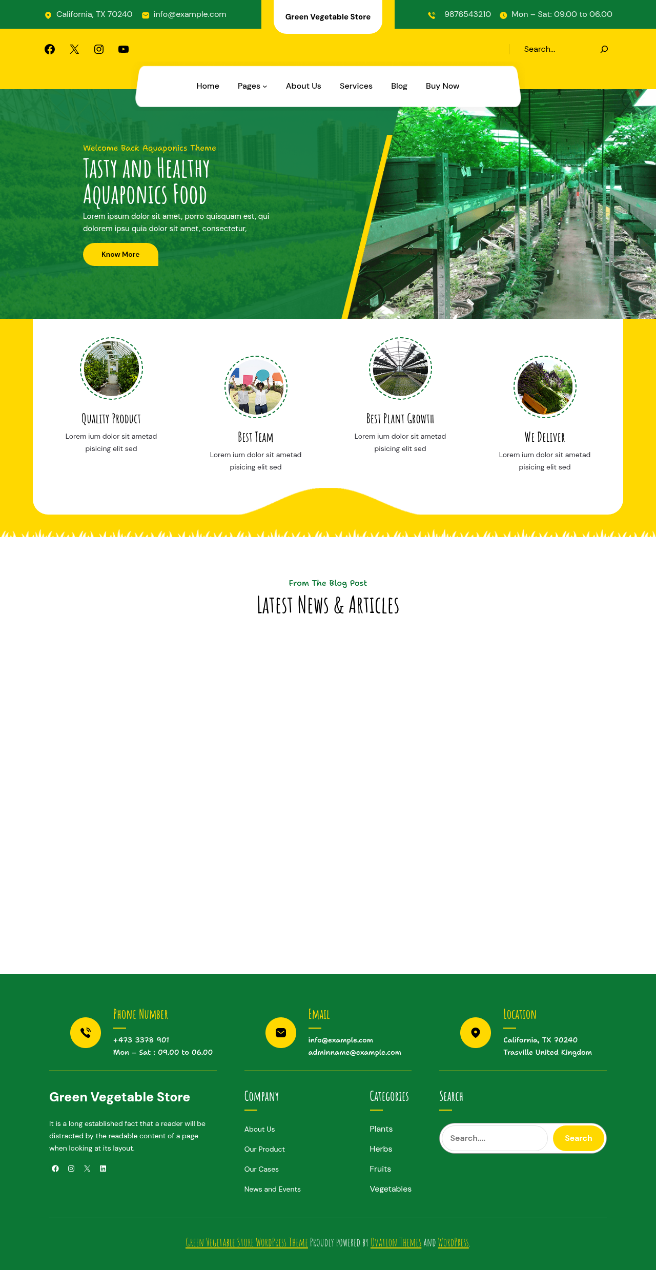 Десктоп (ниже) — Green Vegetable Store