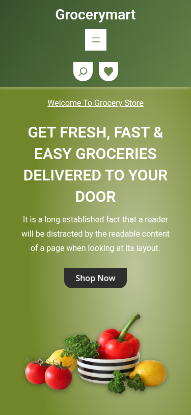 Мобильный вид — Grocerymart