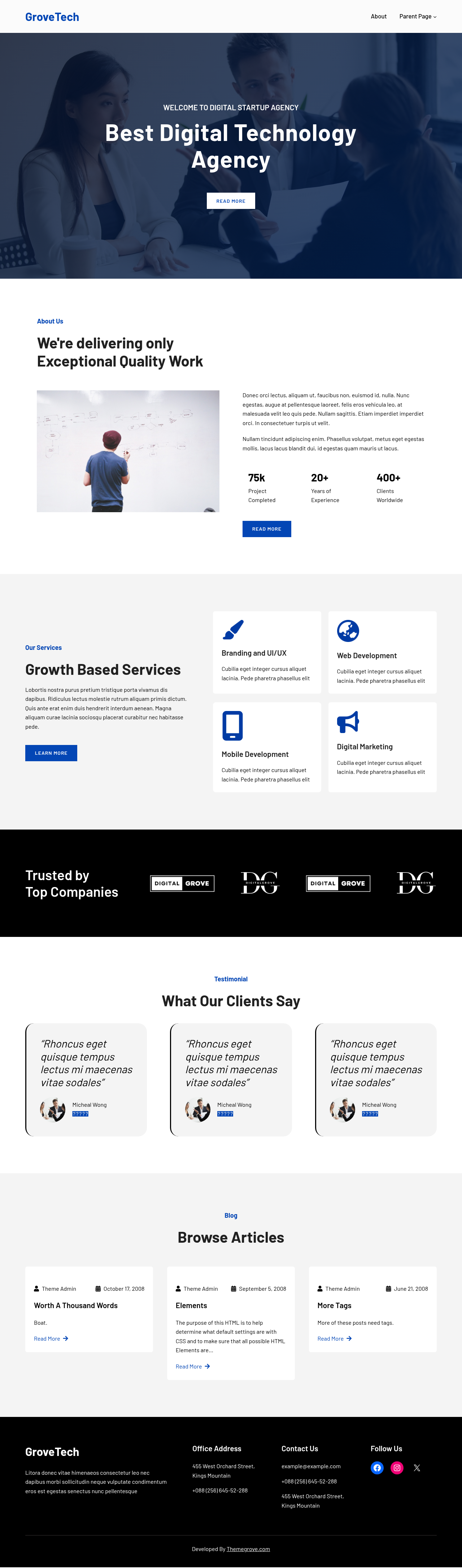 Десктоп (ниже) — GroveTech