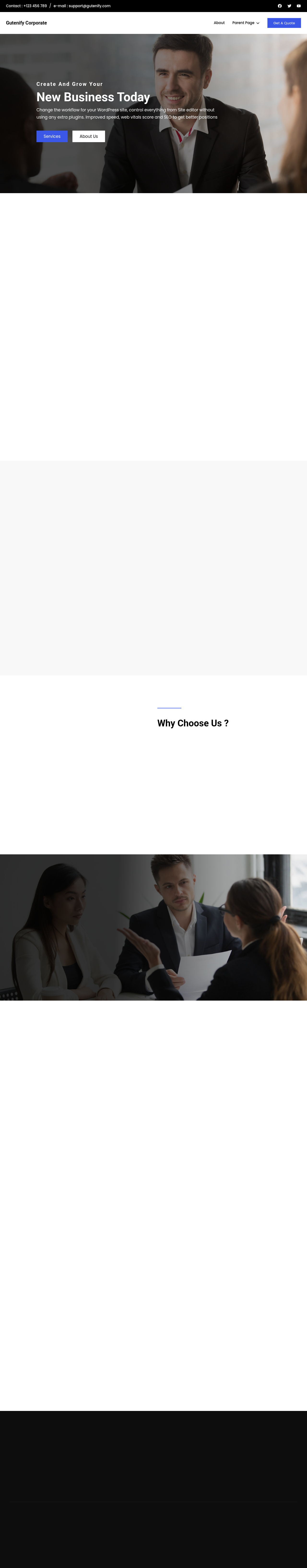 Десктоп (ниже) — Gutenify Corporate