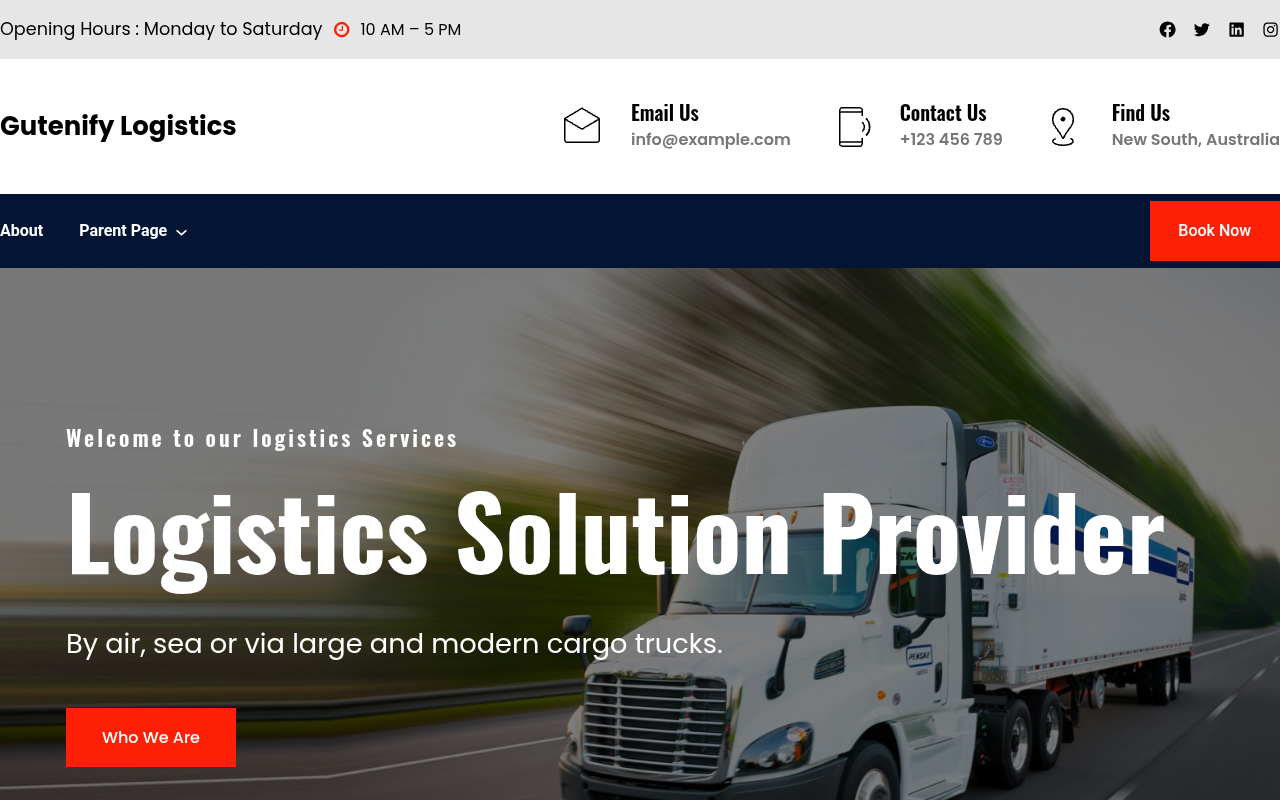 Десктоп — Gutenify Logistics