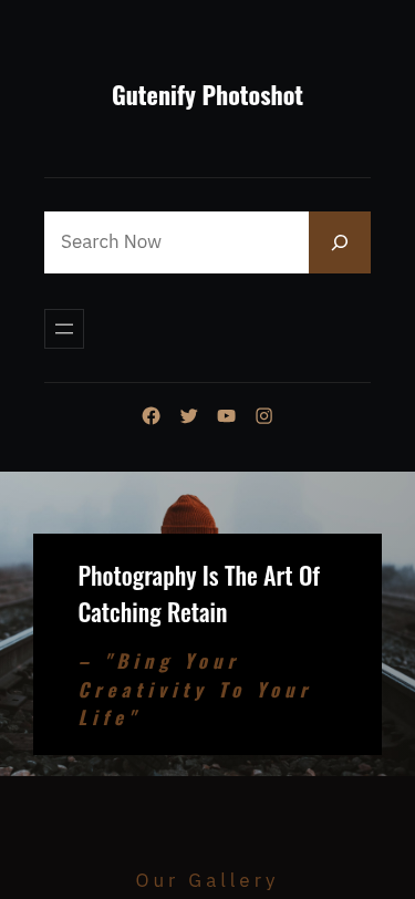 Мобильный вид — Gutenify Photoshot