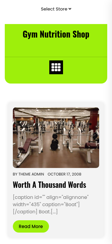 Мобильный вид — Gym Nutrition Shop
