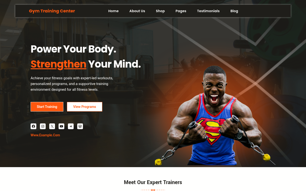 Десктоп — Gym Training Center