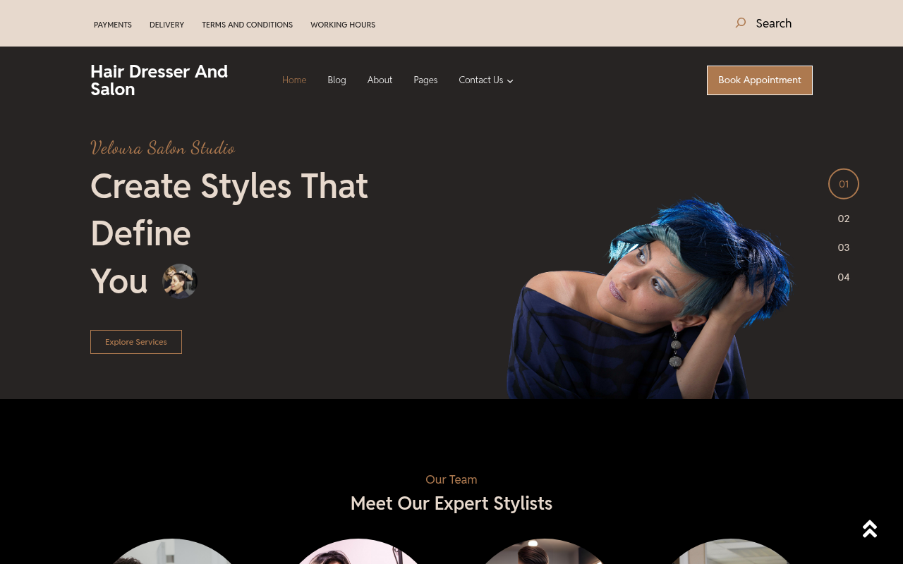 Десктоп — Hair Dresser and Salon