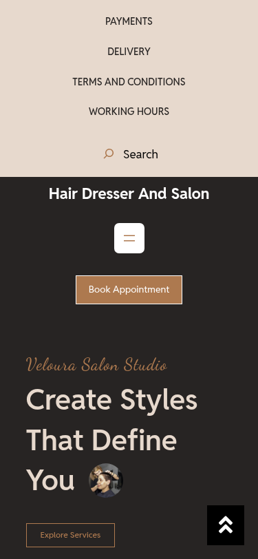 Мобильный вид — Hair Dresser and Salon