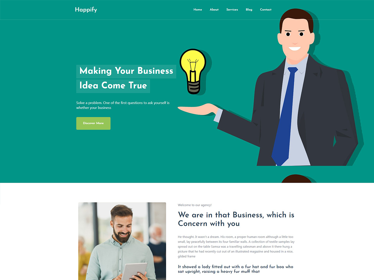 Тема happify для WordPress