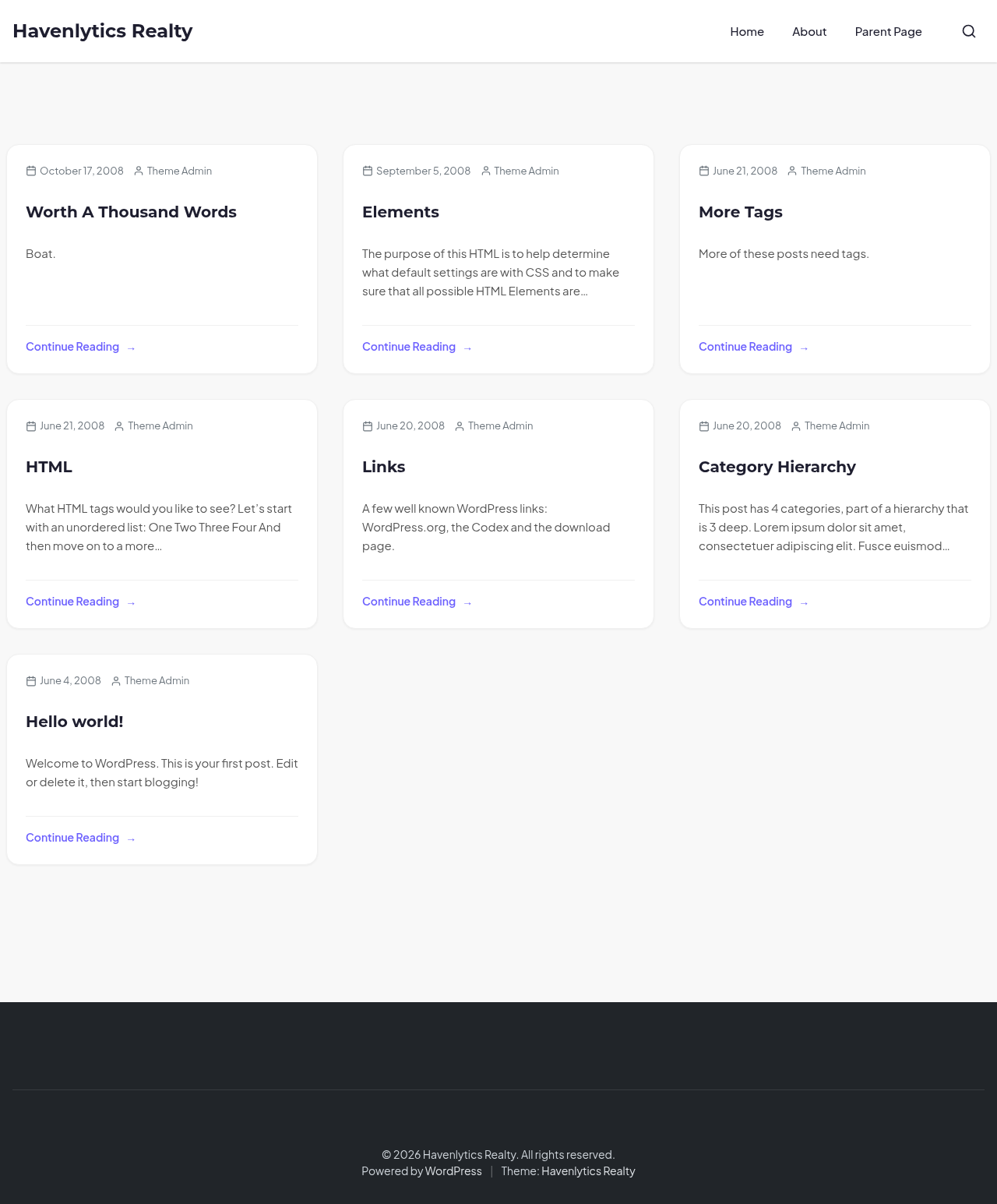 Десктоп (ниже) — Havenlytics Realty