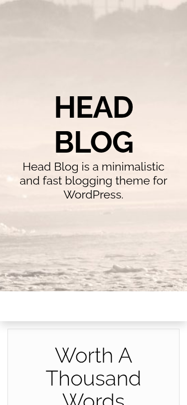 Мобильный вид — Head Blog