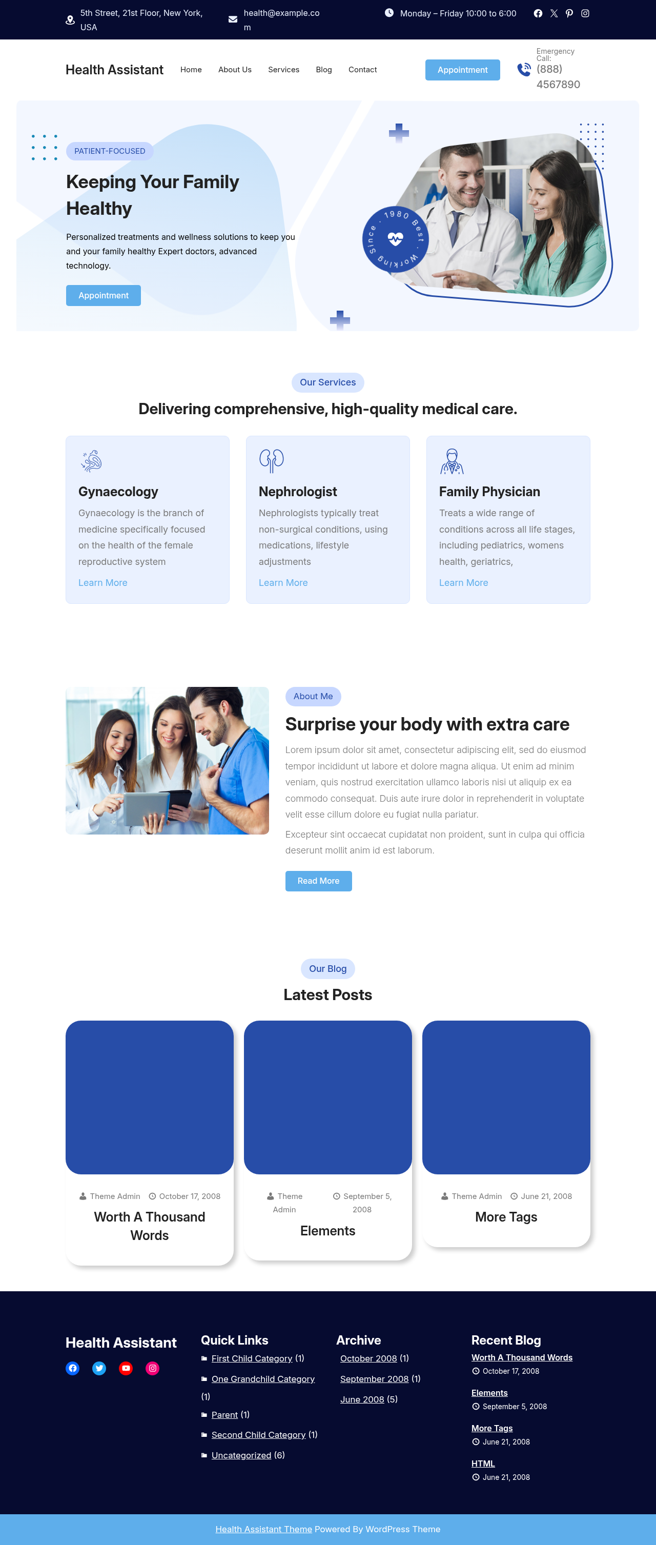 Десктоп (ниже) — Health Assistant