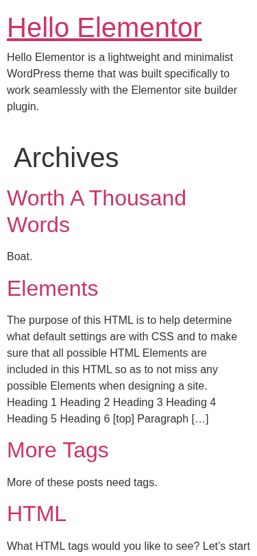 Мобильный вид — Hello Elementor