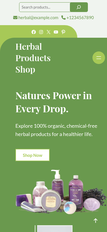 Мобильный вид — Herbal Products Shop
