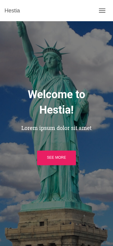 Мобильный вид — Hestia