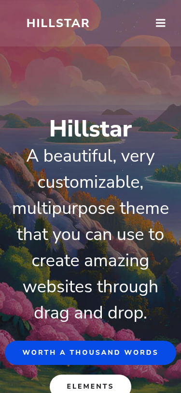 Мобильный вид — Hillstar