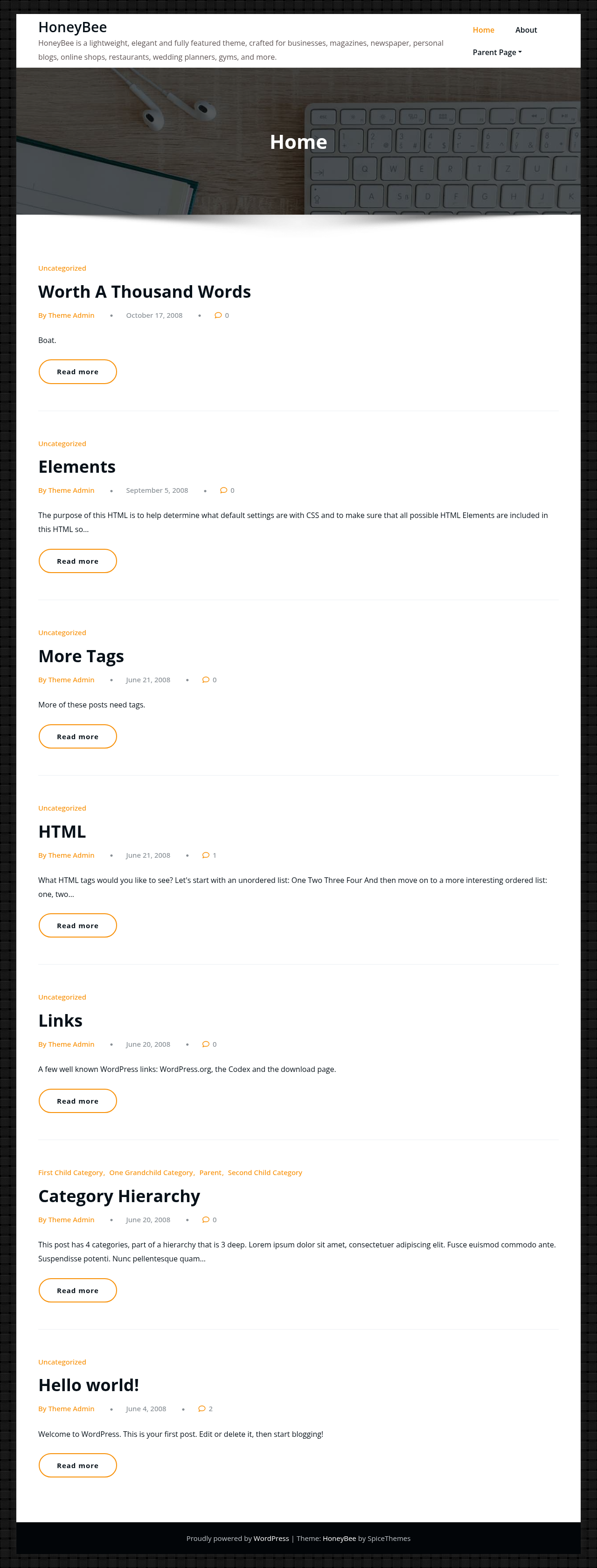 Десктоп (ниже) — HoneyBee