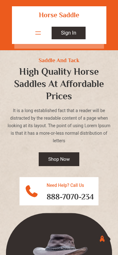 Мобильный вид — Horse Saddle