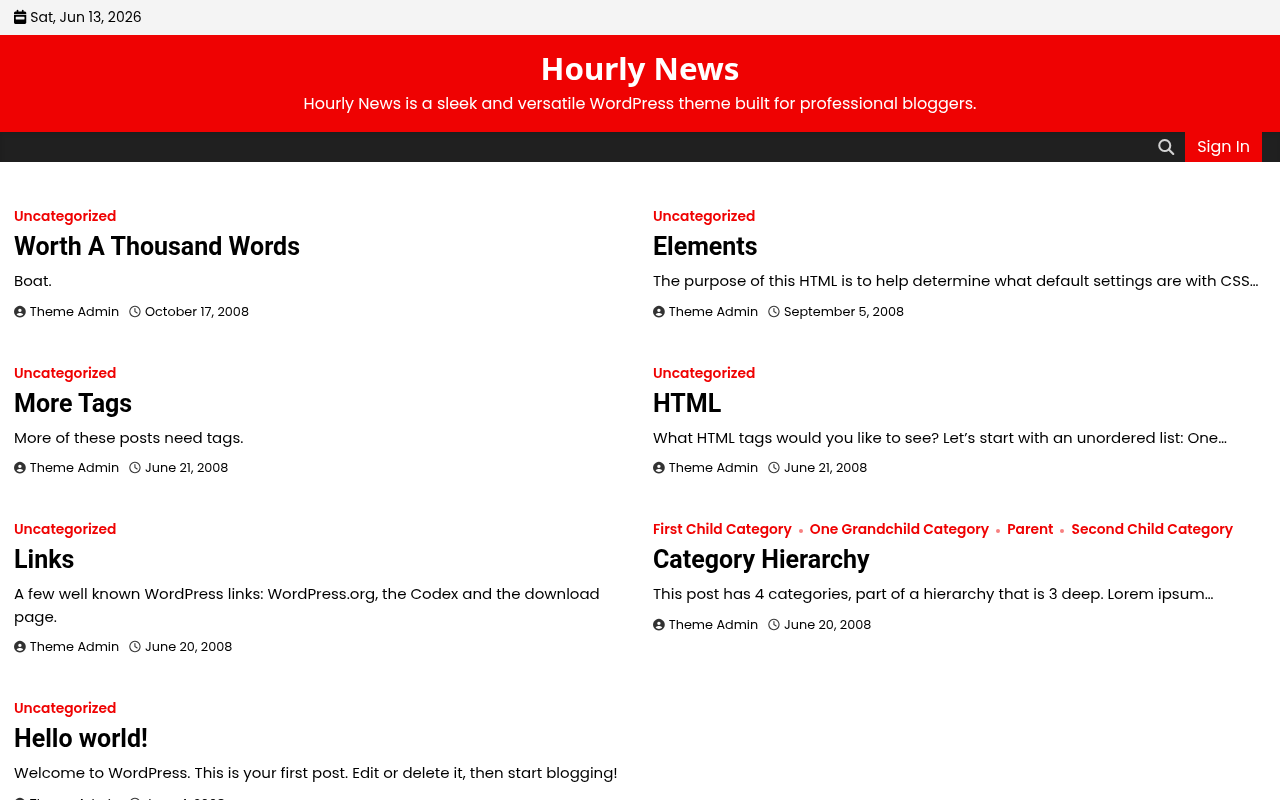Десктоп — Hourly News